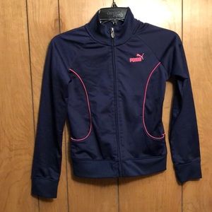 Girls puma zip up jacket